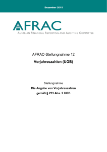 AFRAC-Stellungnahme 12 Vorjahreszahlen (UGB)