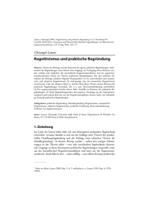 Kognitivismus und praktische Begründung