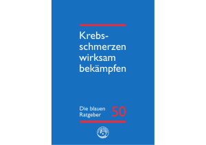 Blauer Ratgeber – Schmerzen bei Krebs