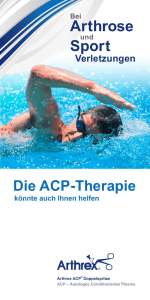 Die ACP-Therapie - Bei Arthrose und Sportverletzungen