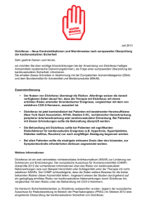 Rote-Hand-Brief zu Diclofenac vom 15.07.2013