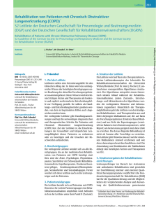 Rehabilitation von Patienten mit Chronisch Obstruktiver