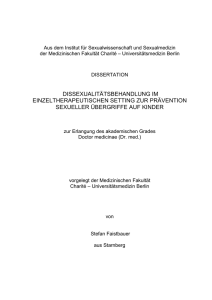 dissexualitätsbehandlung im einzeltherapeutischen setting zur