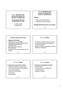 Inhalte dieses Seminars A.1.a. Inhalte A.1.a. Inhalte A.1.a. Inhalte