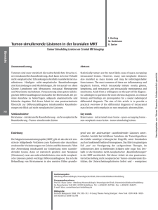 Tumor-simulierende Läsionen in der kranialen MRT