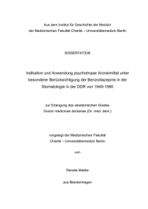 Indikation und Anwendung psychotroper Arzneimittel unter