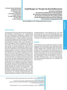 Empfehlungen zur Therapie des Bronchialkarzinoms