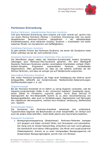 Parkinson-Erkrankung - Neurologische Praxis Solothurn