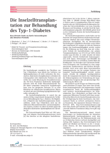 Die Inselzelltransplantation zur Behandlung des Typ-1