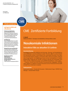 CME Zertifizierte Fortbildung Nosokomiale