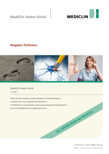 Ratgeber Parkinson - MediClin Hedon