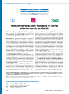 Nationale VersorgungsLeitlinie Neuropathie bei Diabetes im