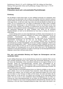 Karl Heinz Brisch Pr&auml;vention durch pr&auml;- und