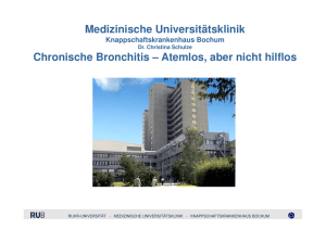 Medizinische Universitätsklinik Chronische Bronchitis – Atemlos
