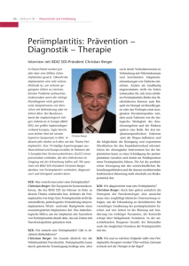 Periimplantitis: Prävention – Diagnostik – Therapie