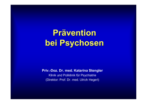 Prävention - Klinik und Poliklinik für Psychiatrie und Psychotherapie