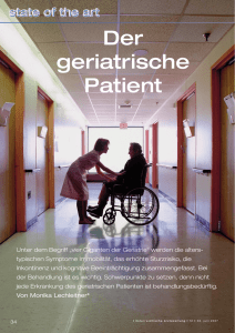 Der geriatrische Patient - Österreichische Ärztezeitung