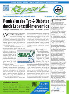 Remission des Typ-2-Diabetes durch Lebensstil