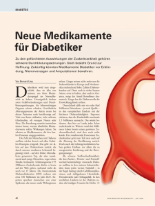 Neue Medikamente für Diabetiker