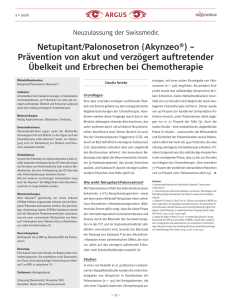 Netupitant/Palonosetron (Akynzeo®) – Prävention von akut und