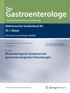 Rheumatologische Symptome bei gastroenterologischen