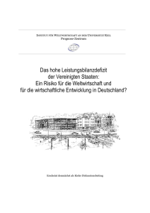 Das hohe Leistungsbilanzdefizit der Vereinigten Staaten: Ein Risiko