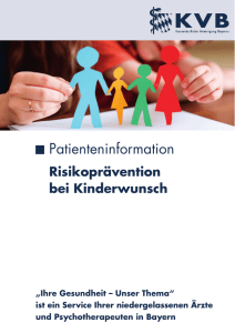 Patienteninformation "Risikoprävention bei Kinderwunsch"