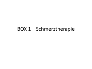 BOX 1 Schmerztherapie