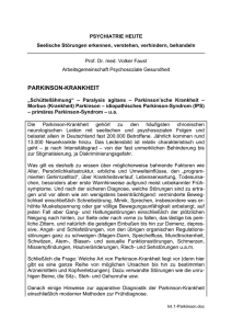 Parkinson-Krankheit PDF - Psychosoziale Gesundheit
