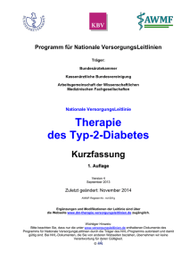 Nationale VersorgungsLeitlinie Therapie des Typ-2-Diabetes