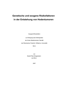 Genetische und exogene Risikofaktoren in der Entstehung von