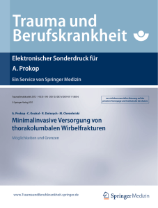 Minimalinvasive Versorgung von - Klinikverbund