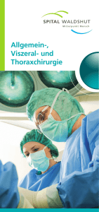 Allgemein-, Viszeral- und Thoraxchirurgie