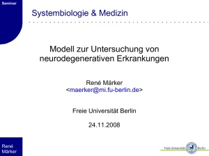 Systembiologie & Medizin Modell zur Untersuchung von