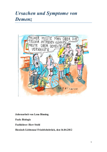 Ursachen und Symptome von Demenz (Lena Binning, 2012)