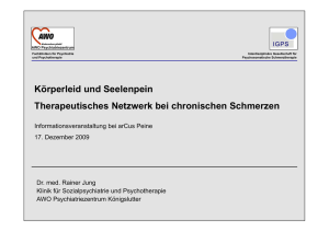 Körperleid und Seelenpein Therapeutisches Netzwerk bei