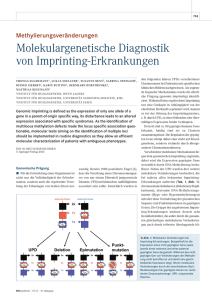 Molekulargenetische Diagnostik von Imprinting