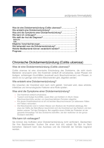 Chronische Dickdarmentzündung (Colitis ulcerosa)