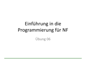 Einführung in die Programmierung für NF