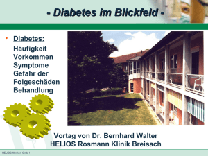 Diabetes mellitus Häufigkeit Vorkommen Symptome Gefahr der