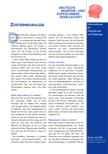 zosterneuralgie - Deutsche Migräne