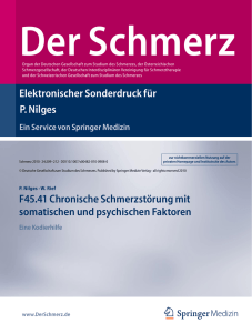 Elektronischer Sonderdruck für F45.41 Chronische Schmerzstörung