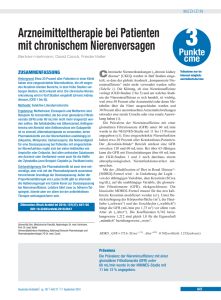 Arzneimitteltherapie bei Patienten mit chronischem Nierenversagen