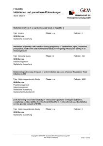 Infektionen und parasitaere Erkrankungen Projekte