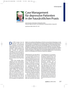 Case Management für depressive Patienten in der hausärztlichen
