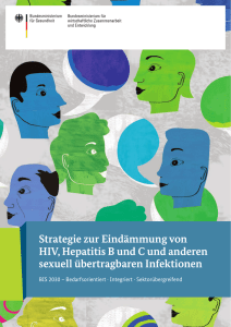 Broschüre "Strategie zur Eindämmung von HIV , Hepatitis B und C