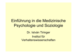 Einführung in die Medizinische Psychologie und Soziologie