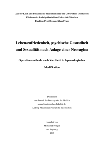 Lebenszufriedenheit, psychische Gesundheit und Sexualität nach