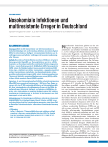 Nosokomiale Infektionen und multiresistente Erreger in Deutschland