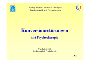 Konversionsstörungen - psychosomatik - Georg-August